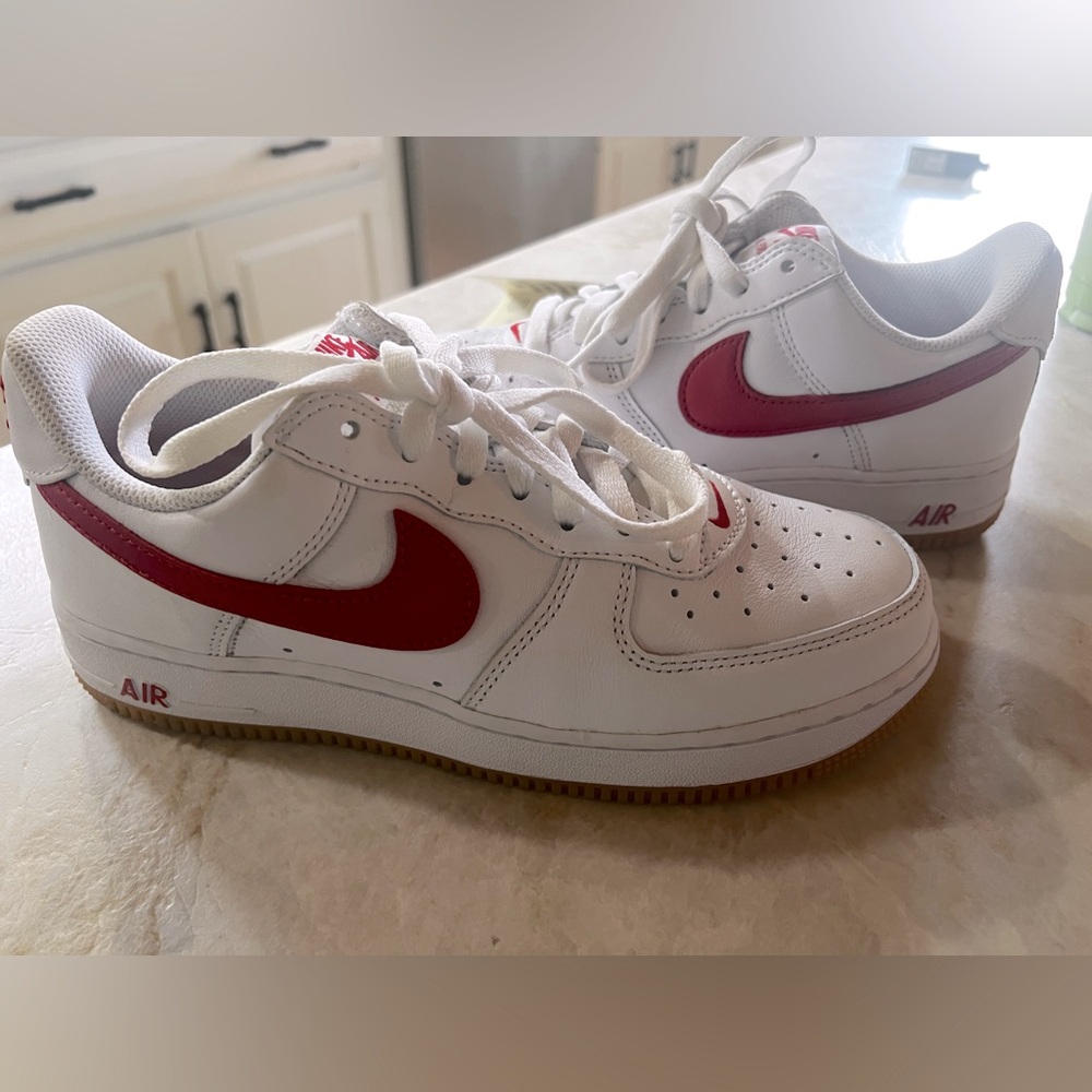 Taylor Swift Nike Air Force 1 Low Since ’82" sneakers: Color: White/Red Size 7 M